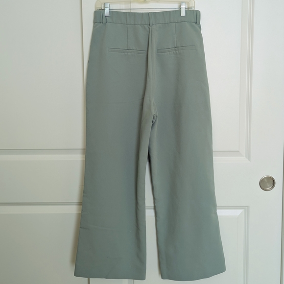 ABERCROMBIE & FITCH Curve Love Sloane Tailored Wide Leg Pant 31 12S Green Pleate - Picture 5 of 10